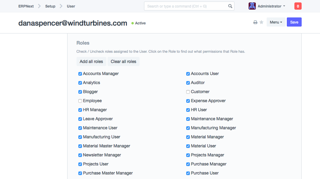 Erpnext Tutorials Permission and Roles in erpnext