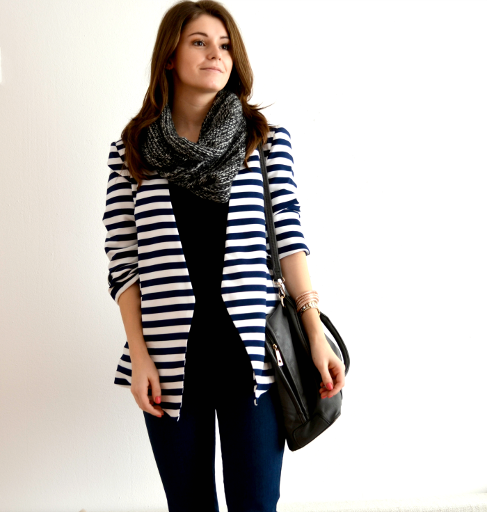 striped blazer outfit ideas