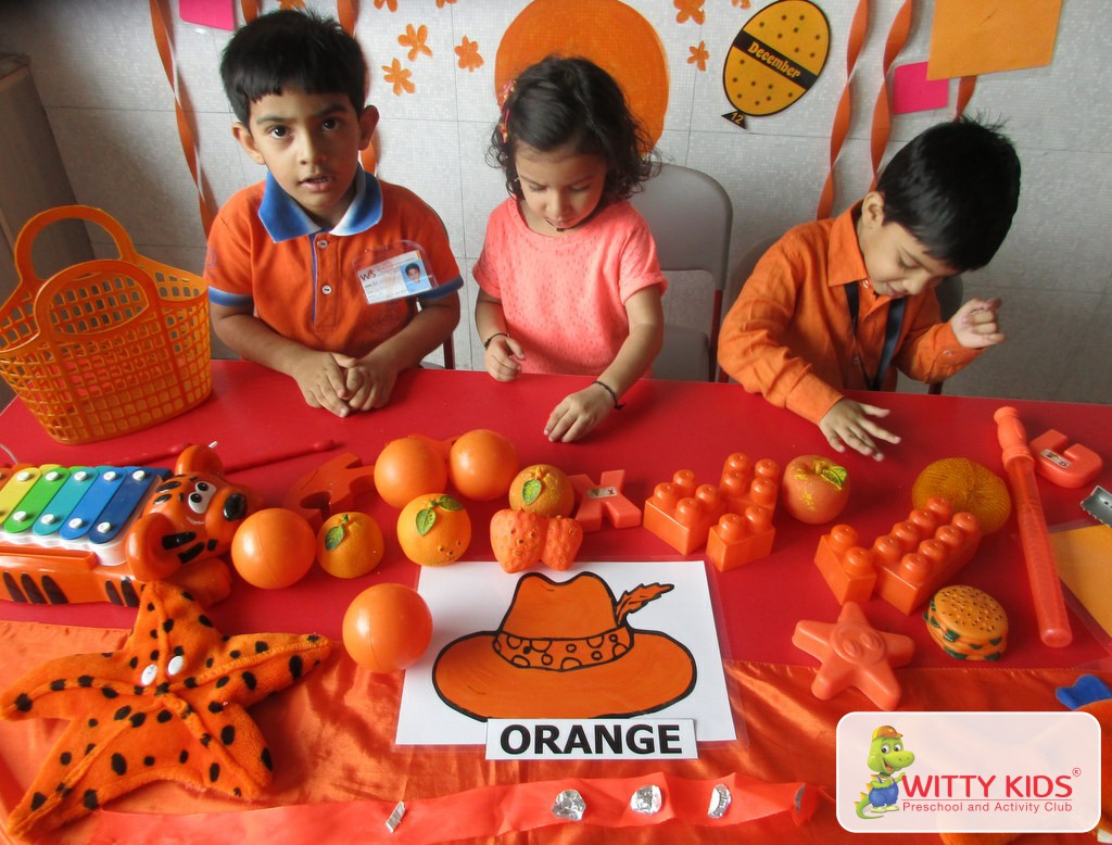 On the top of the World... Orange Day celebrated in Nursery at WIS,Udaipur