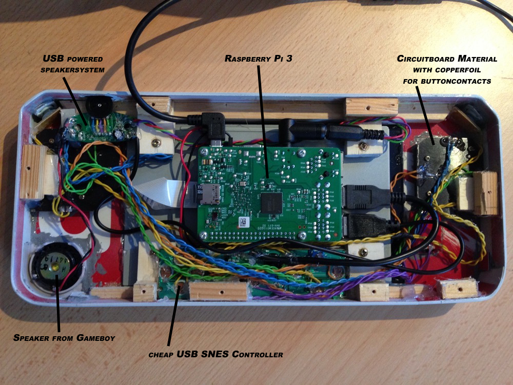 pkDemon Creations Raspberry Pi Gamepad, with 7" screen