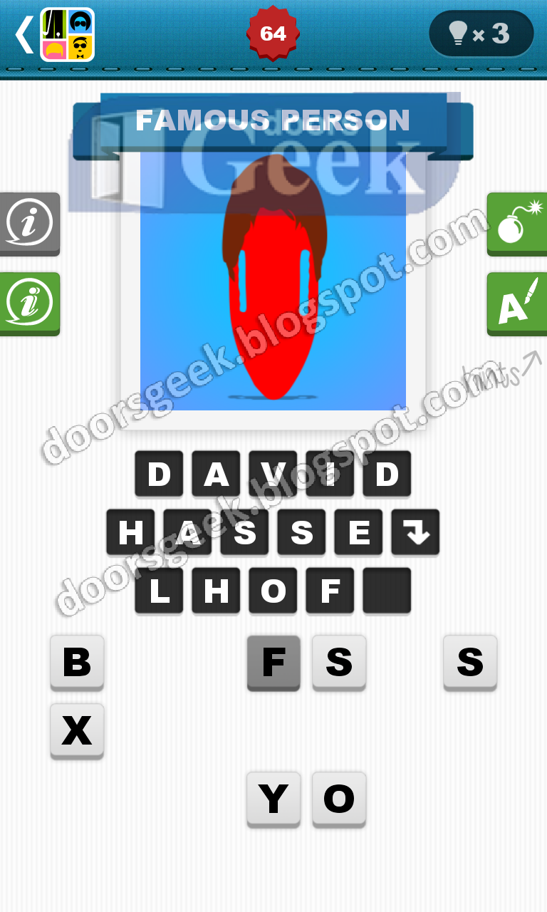 Celebrity Quiz Level 64 (bubble quiz games) Doors Geek