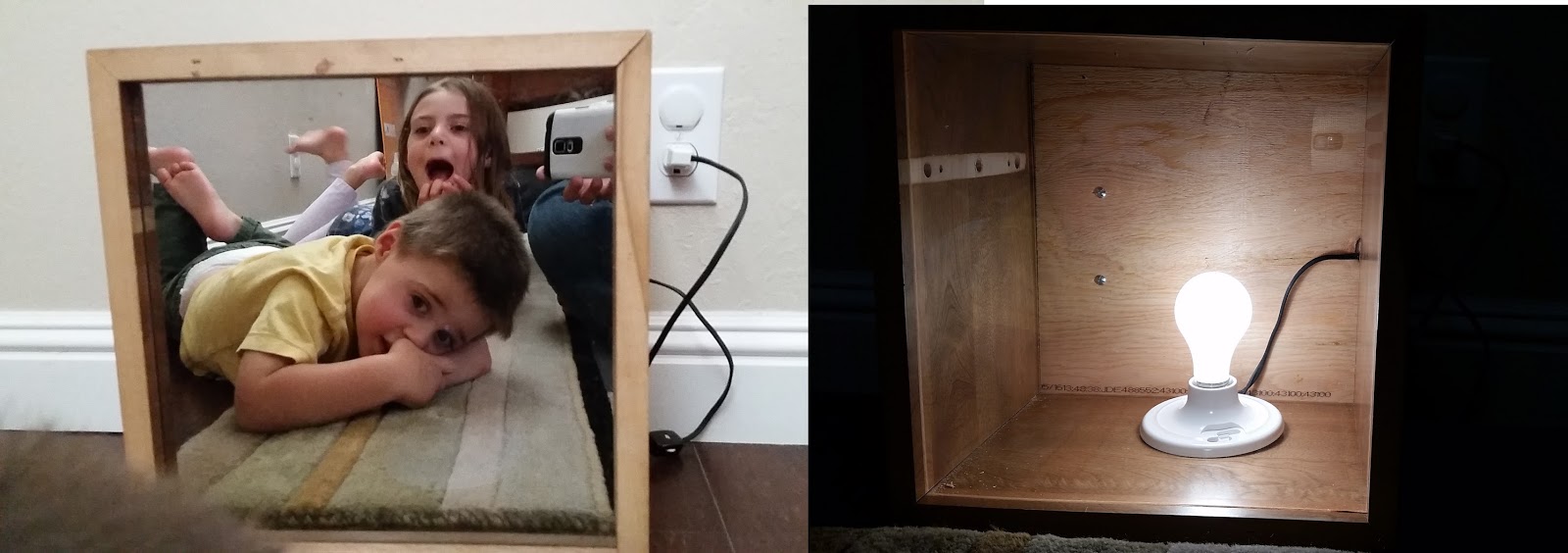 The Blog of Phyz Two way mirror box