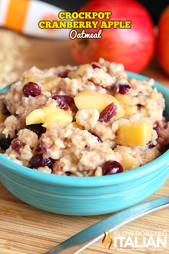 Cranberry Apple Crockpot Oatmeal