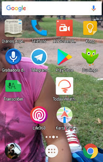  La pantalla del celular donde aparece el ícono de la aplicación instalada