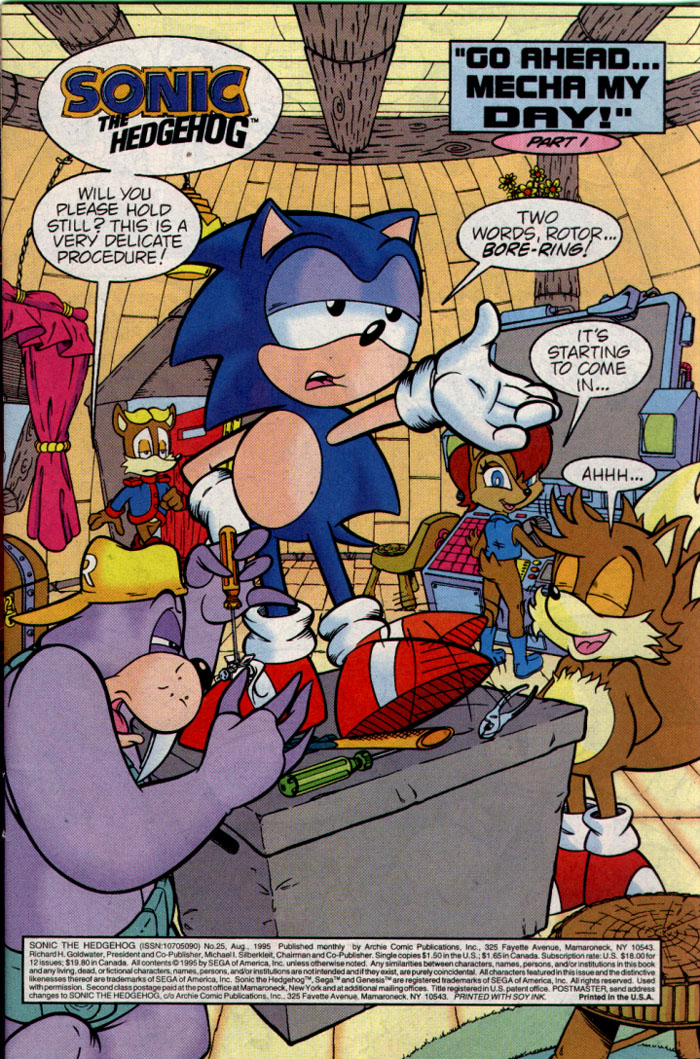 Read online Sonic The Hedgehog comic -  Issue #25 - 2