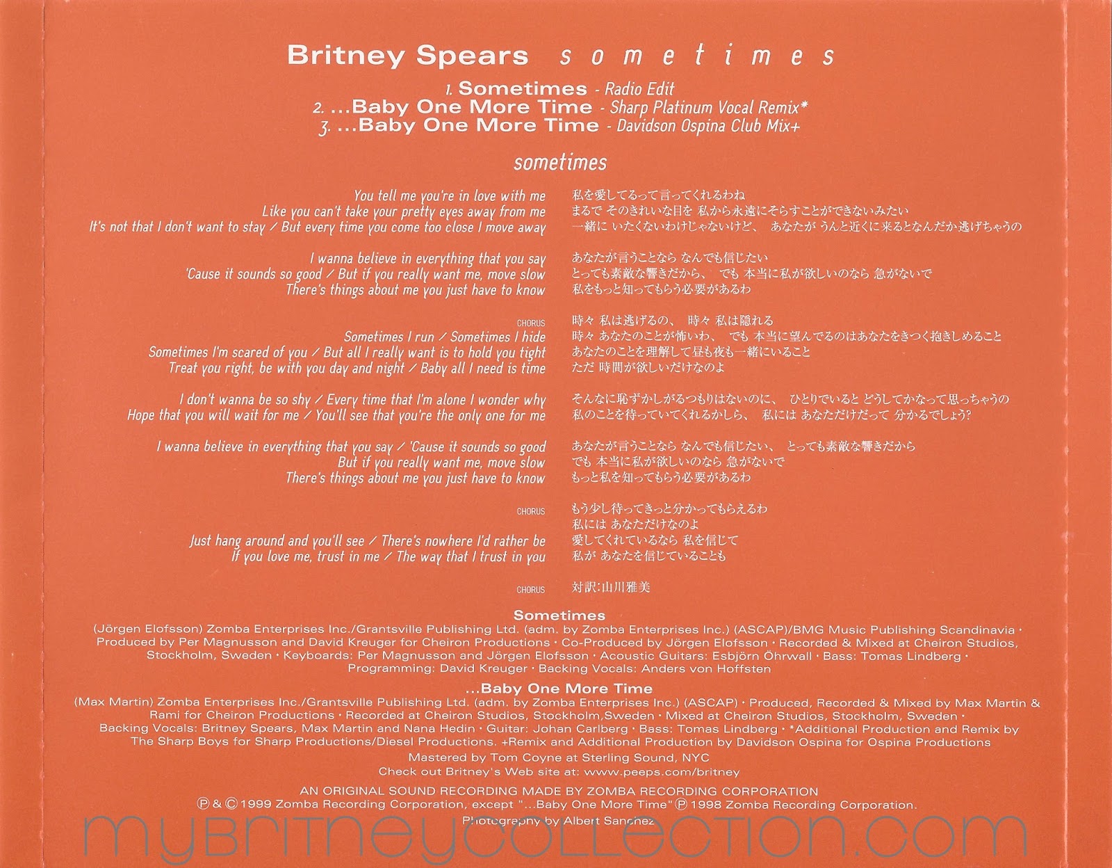 My Britney Collection Sometimes Japan Cd Single