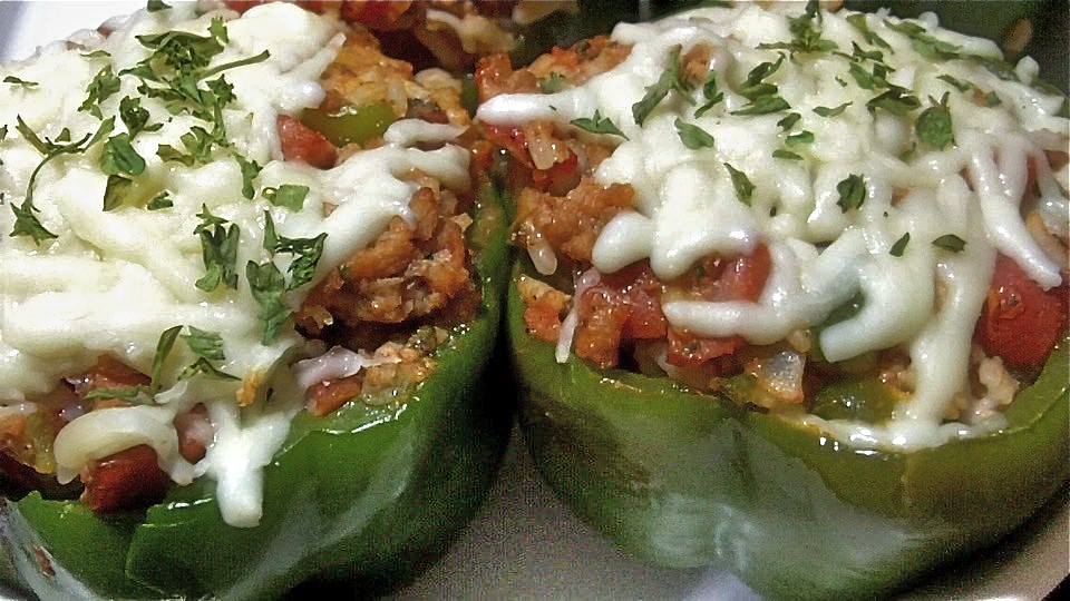 Cheesy Meaty Stuffed Bell Peppers Recipe Family Favorite