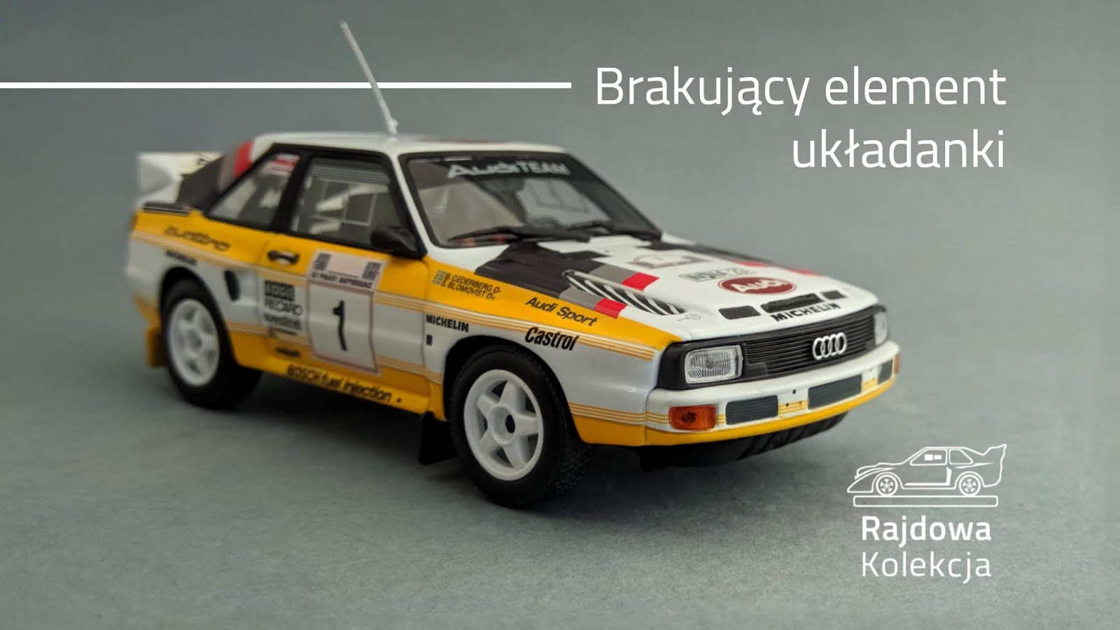 Minichamps Audi Sport Quattro, Rajd Akropolu 1985 Minichamps Audi Sport Quattro, Rajd Akropolu 1985