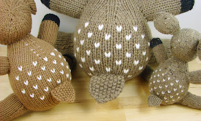 fawn, deer, doe, pattern, knit picks, three sizes, woodland, knit, toy, stuffed