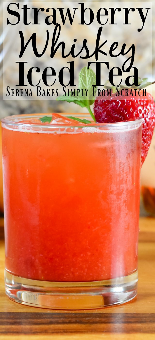 Strawberry Grapefruit Whiskey Iced Tea