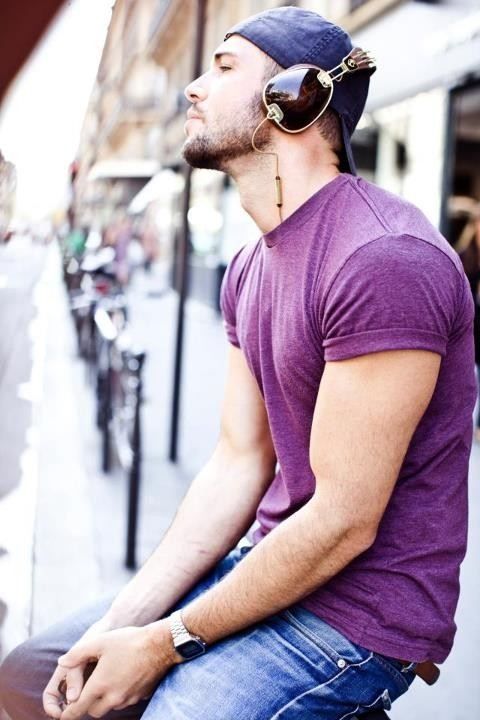 Look com camisa roxa masculino Clearance