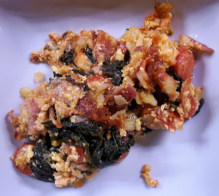 1 cup serving of the hot dog scramble recipe.
