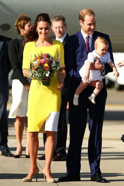 The Duke and Dıchess of Cambridge and Prince George arrives in Australia