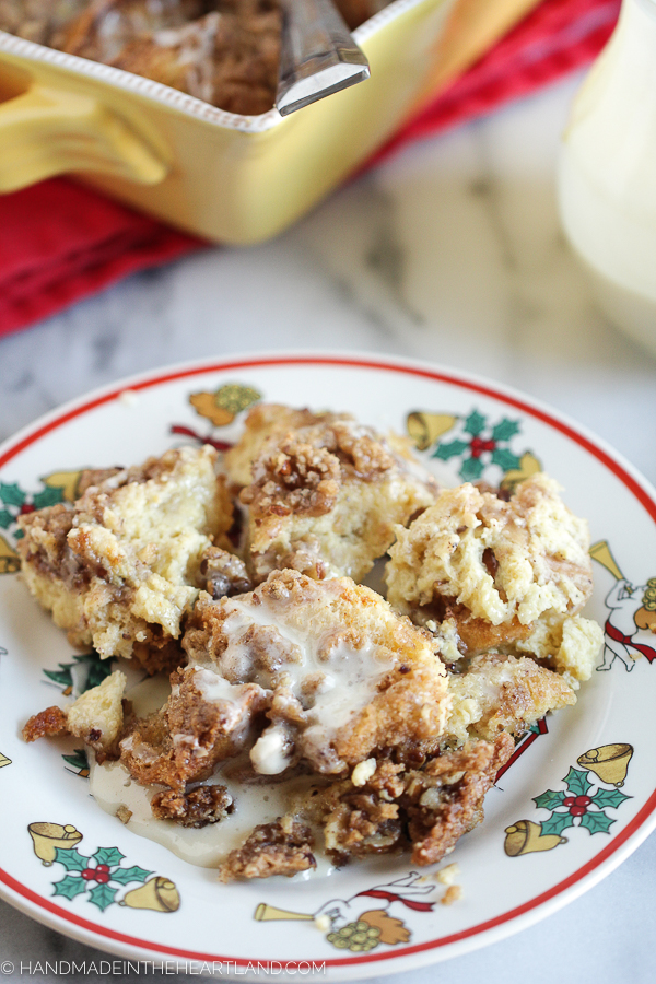 easy recipe for egg nog french toast casserole