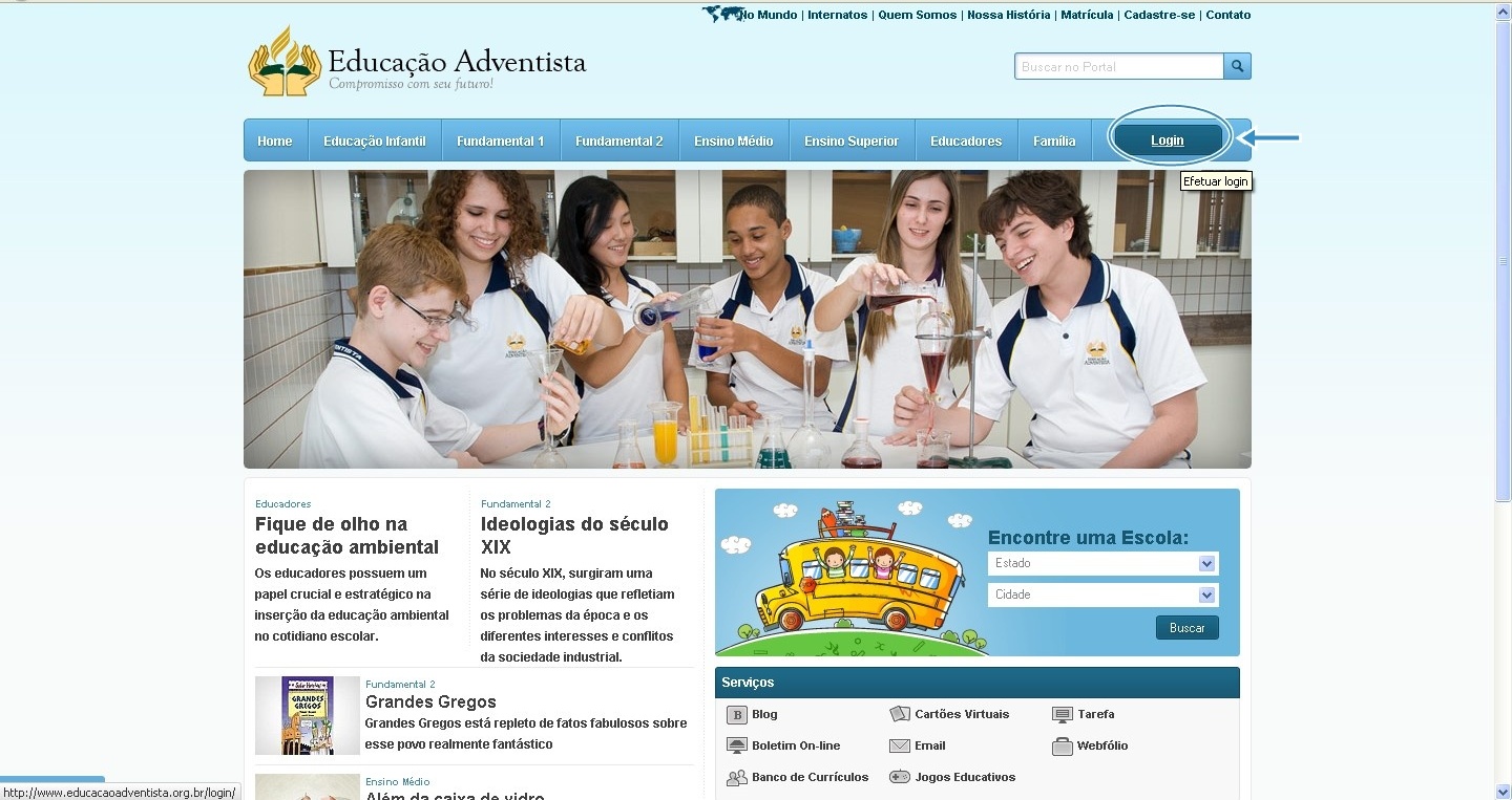Colégio Adventista Várzea Grande: Cadastro no Portal Educação Adventista