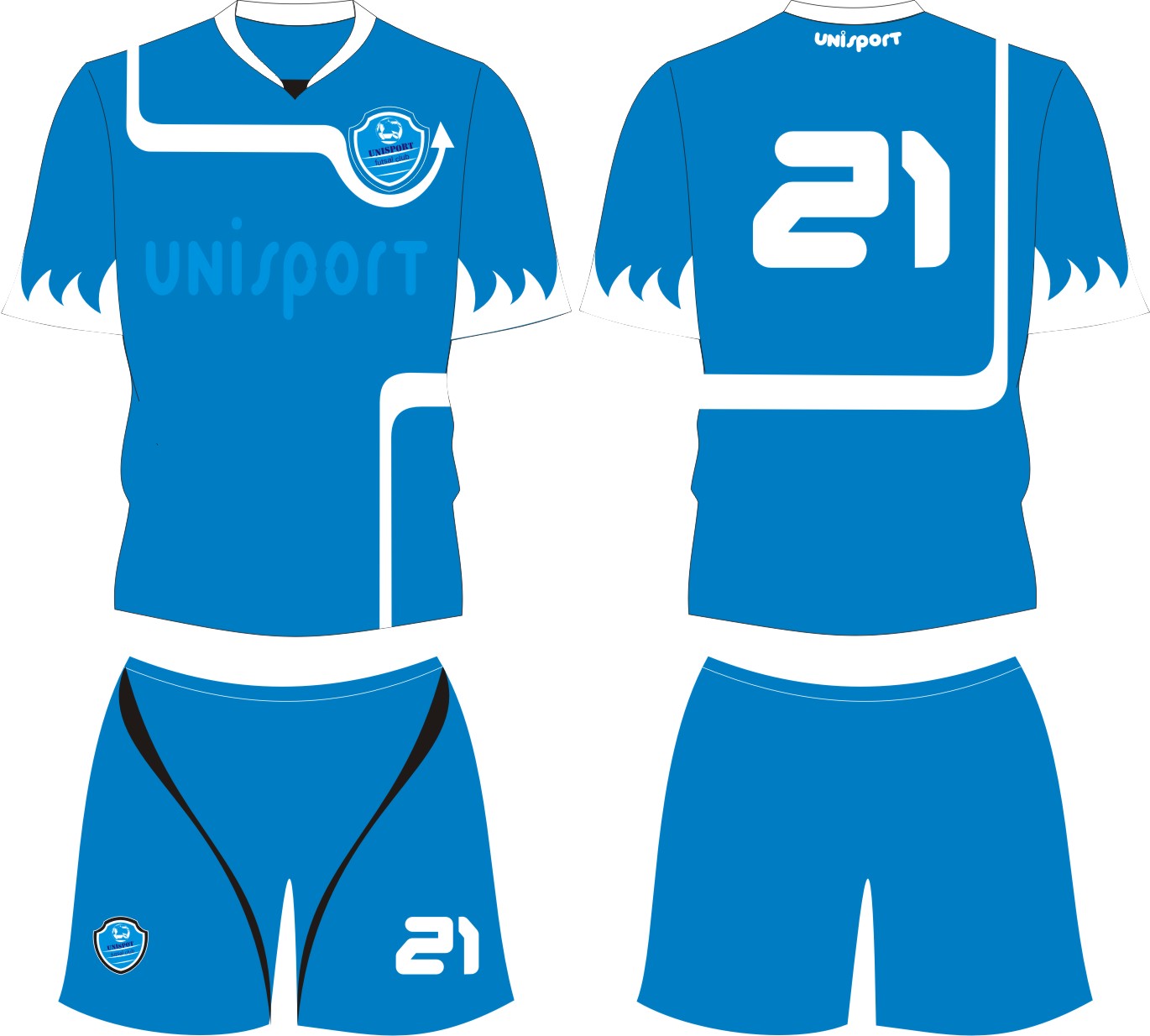 Roni Design design baju  futsal  UNISPORT 