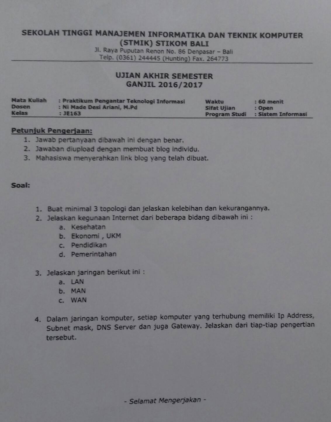 Tugas [UAS] Praktikum Pengantar Teknologi Informasi