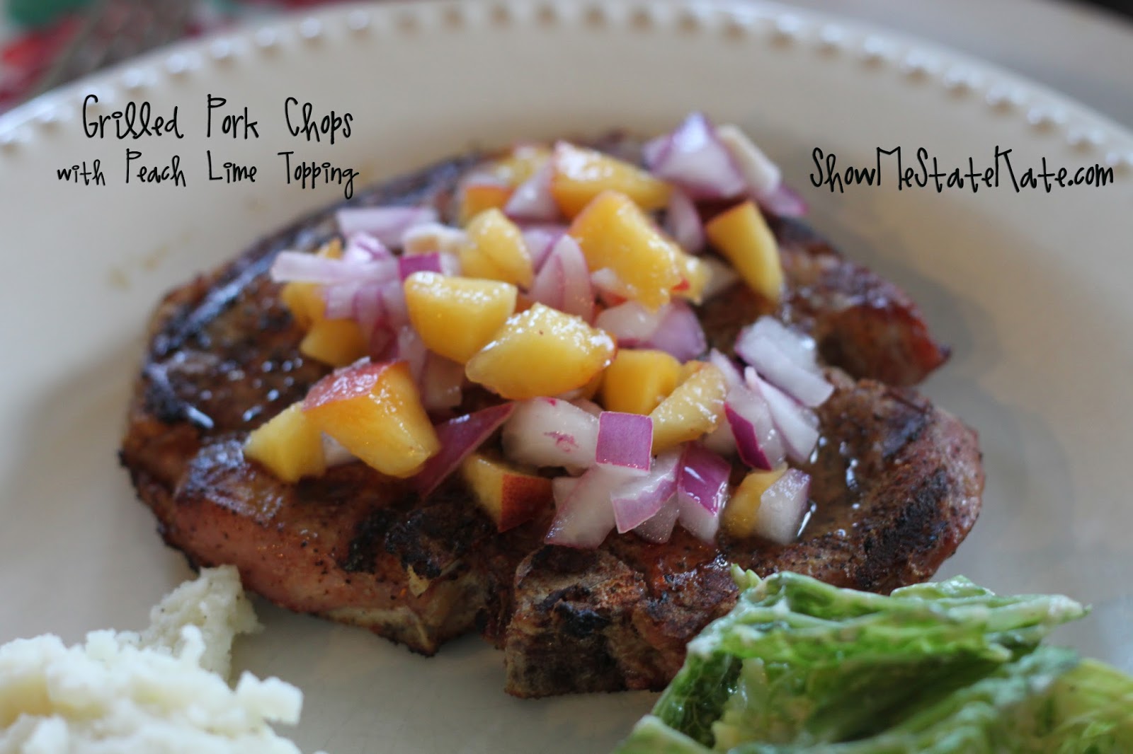 Show Me State Kate Taste of Summer Grilled Pork Chops with Peach Lime