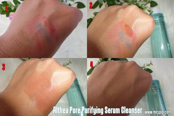 Althea Pore Purifying Serum Cleanser Membersihkan Make-up Dengan Berkesan