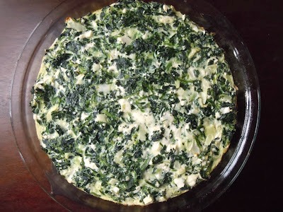 The Savvy Kitchen: Crustless Spinach and Feta Quiche