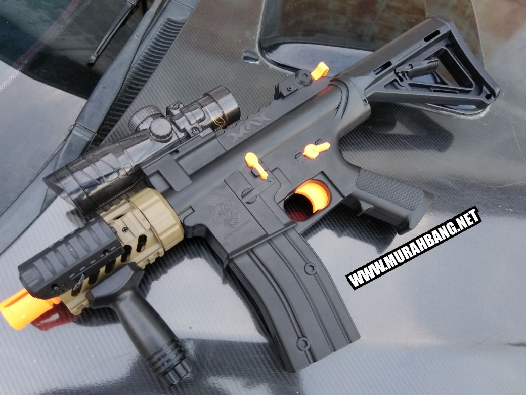 jual wgg water gel gun m4 stuby elektrik airsoft gun