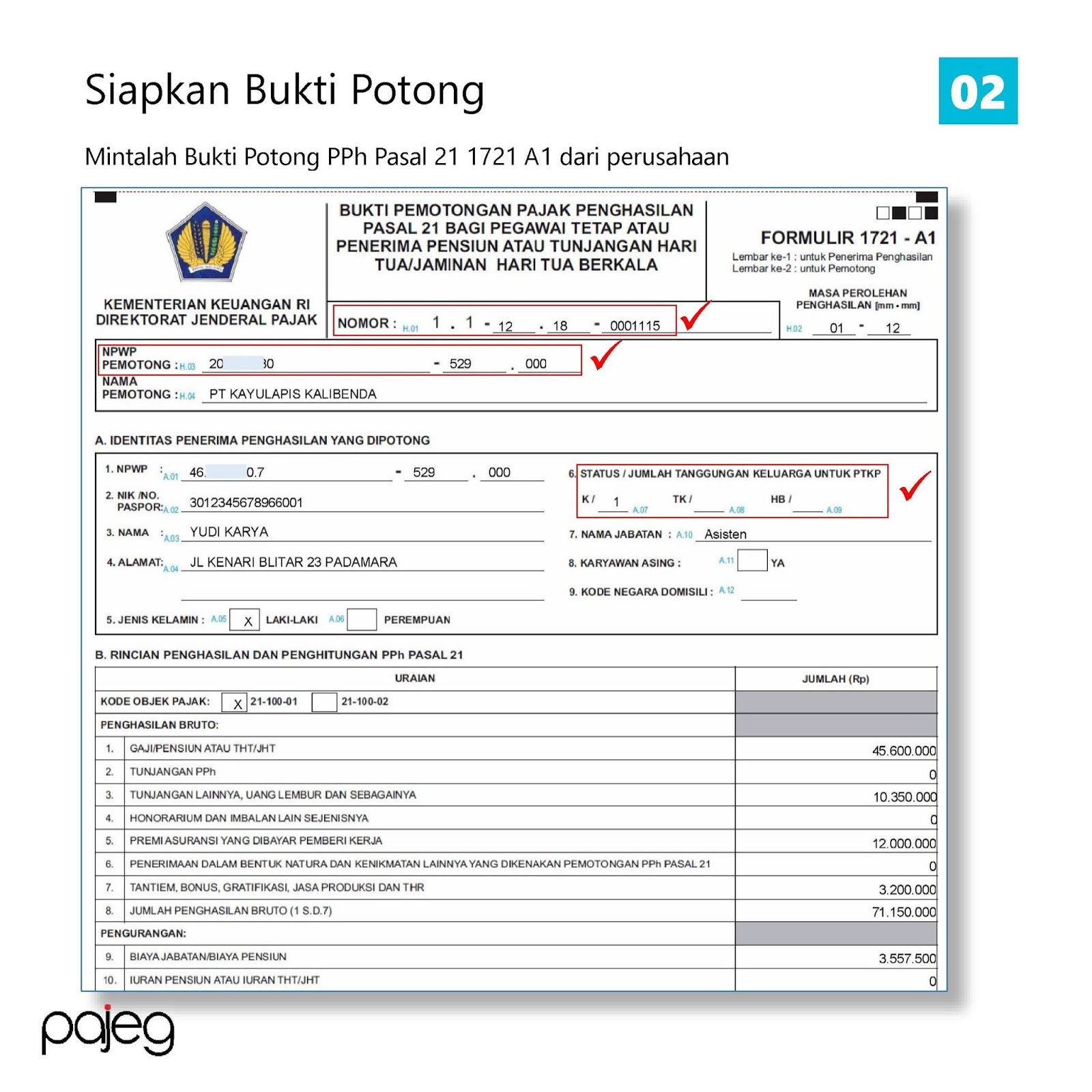 Lapor Efiling Spt Tahunan Pph Orang Pribadi 1770 S Pegawai