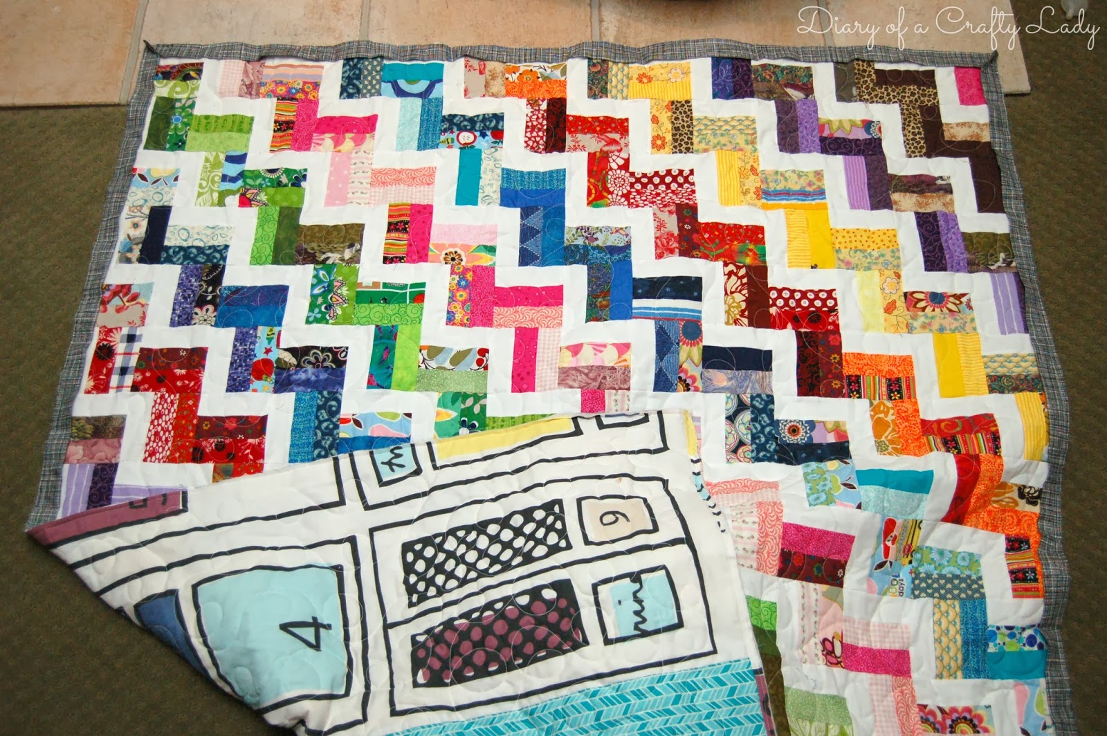 Diary of a Crafty Lady How to Bind a Quilt by hand with Mitered Corners