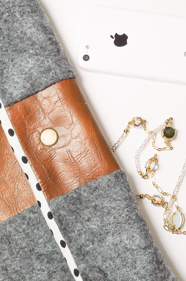 DIY Felt and Leather Clutch Little House of Four Creating a