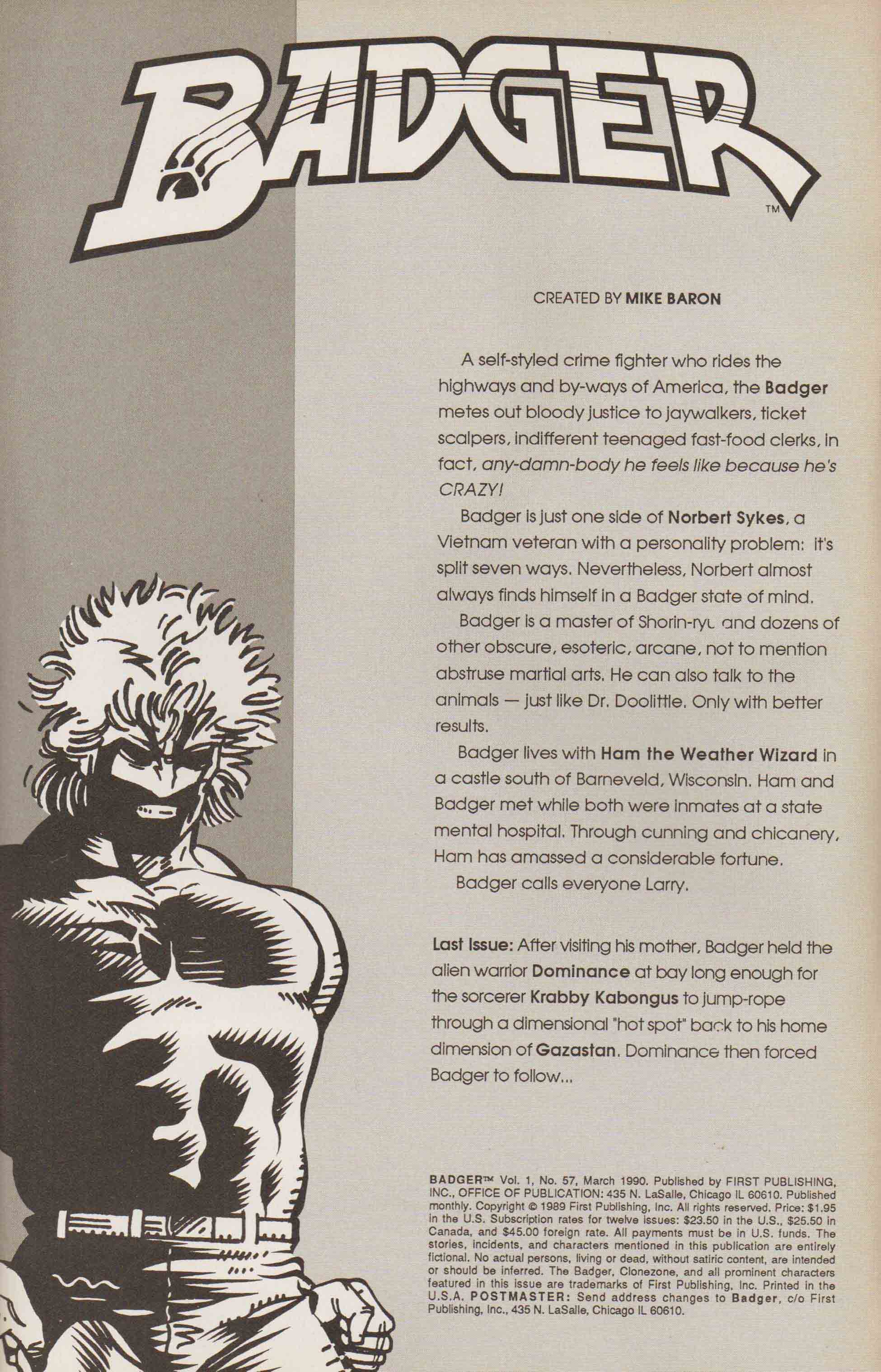 Read online The Badger comic -  Issue #57 - 2