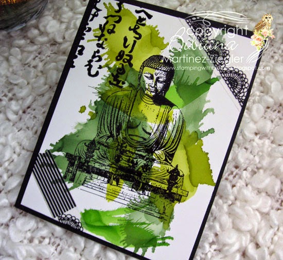 last Zen card 50 shades of green alcohol inks