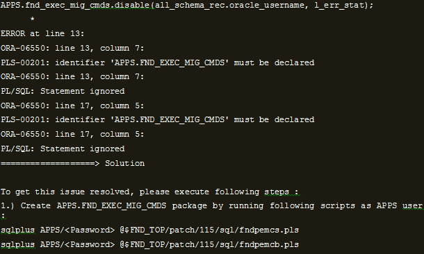 Oracle DBA Scripts OATM Migration A Part Of R12 Upgrade