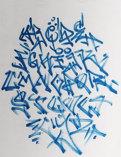 How to write graffiti letters on paper image