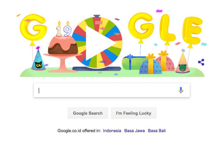 dishes on google birthday surprise spinner