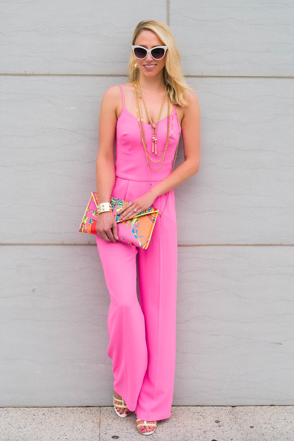 trina turk pink jumpsuit