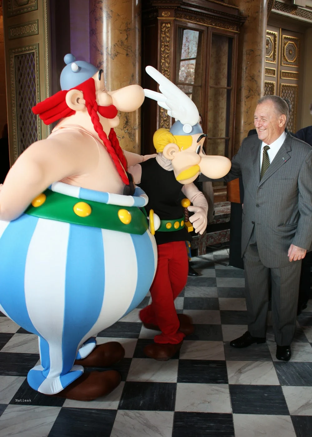 Albert Uderzo avec Astérix et Obélix