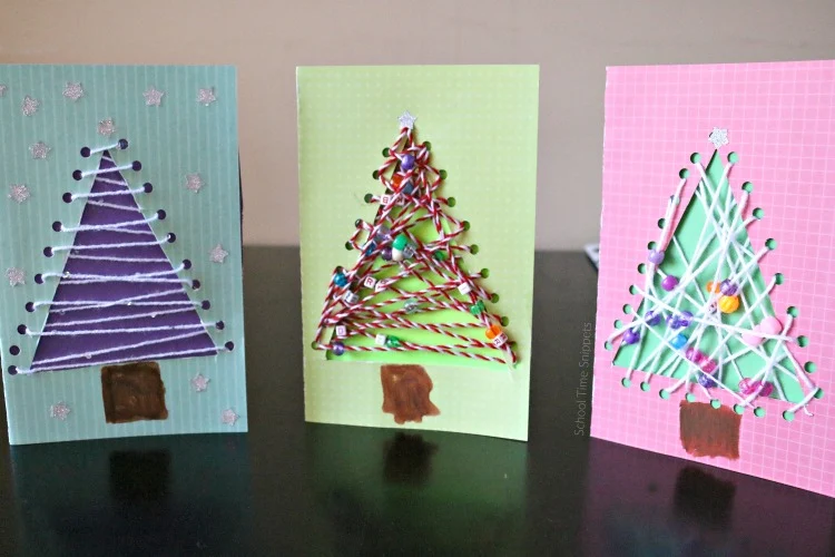 kid made christmas cards