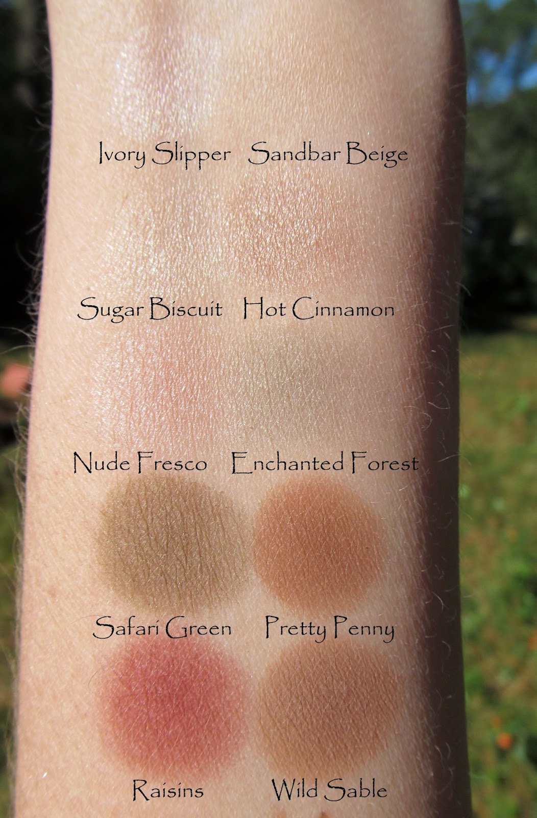 estee lauder colour swatches