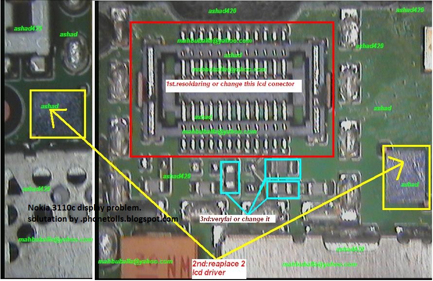 nokia 3110 c no light jumper phonetolls