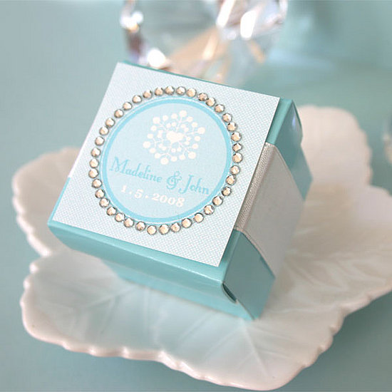 Cake towel wedding favors tiffany blue labelpreview Tiffany blue label