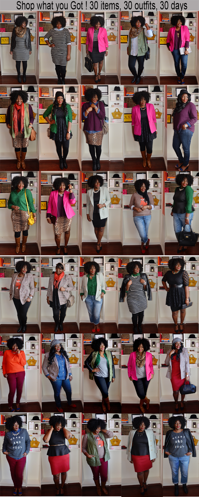 30 x 30 outfit challenge- plus size edition My Curves and curls: Plus size fashion for women Tips on how to remix your wardrobe and learn how to get the most out of your clothes.