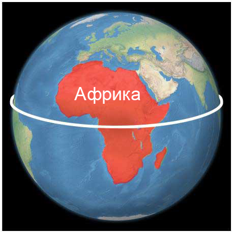 Картинка африки на глобусе