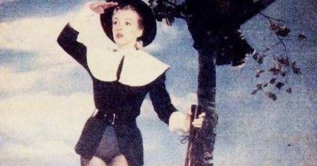 Marilyn Monroe As A Pin Up Pilgrim For Thanksgiving 1950 ~ Vintage Everyday