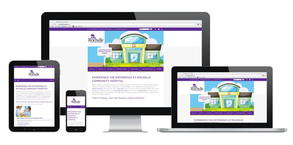 Rochelle Hospital's responsive website design