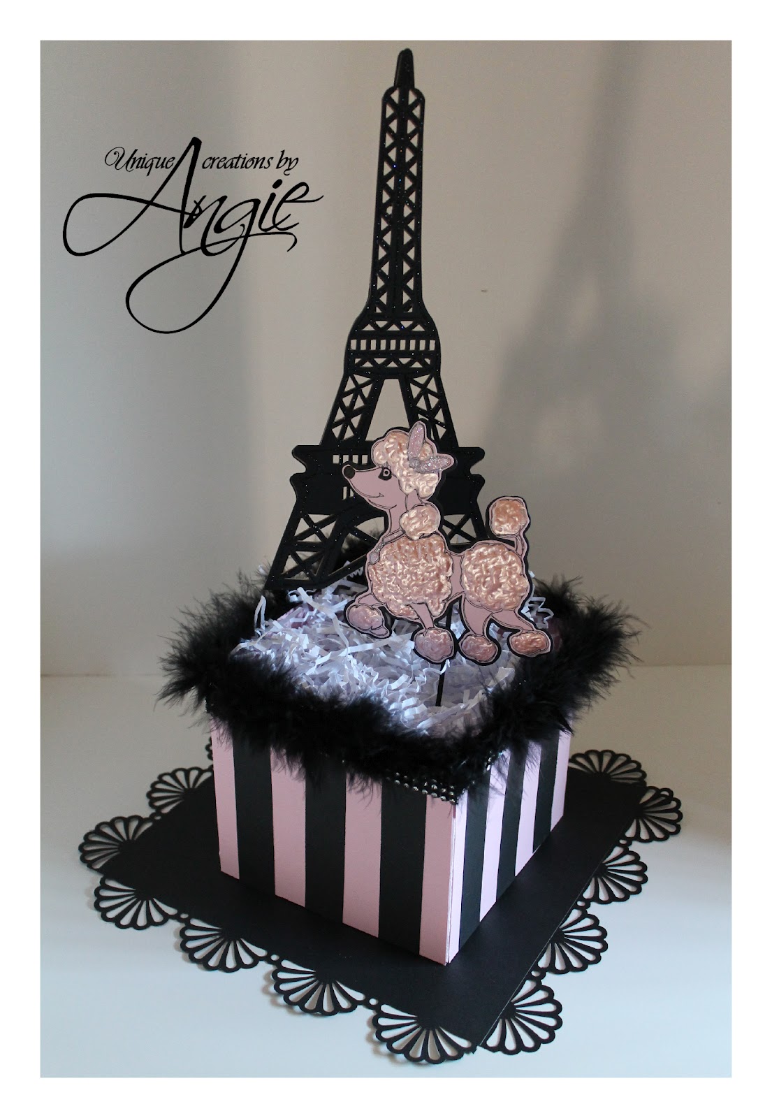 SCRAPPIN MEMORIES poodle in paris centerpieces