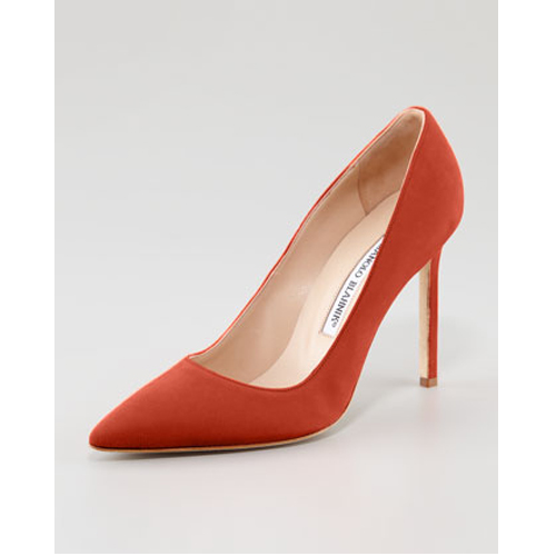 new website for your fashion Manolo Blahnik BB Suede Pump Orange