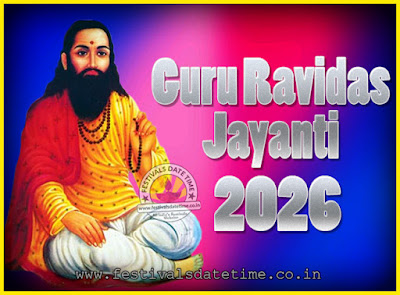 2026 Guru Ravidas Jayanti Date & Time, 2026 Ravidas Jayanti Calendar