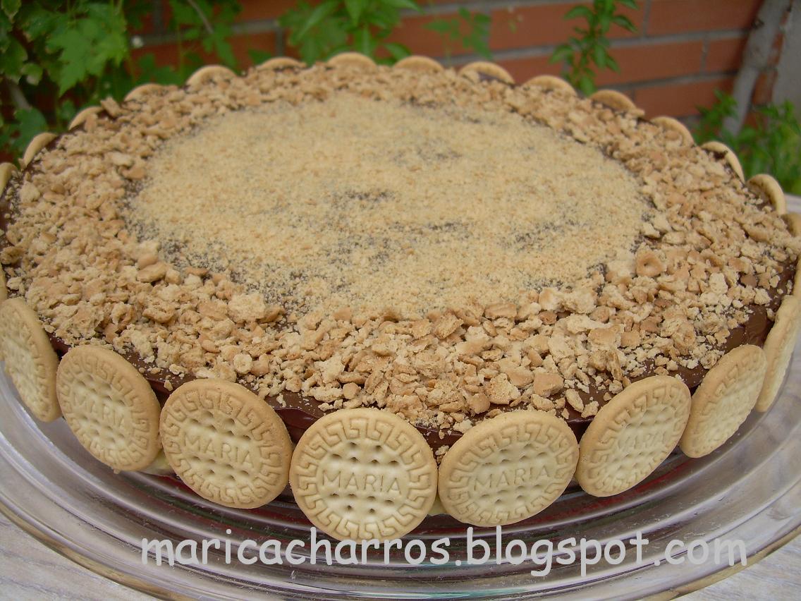 Tarta de galletas, natillas y chocolate | Maricacharros