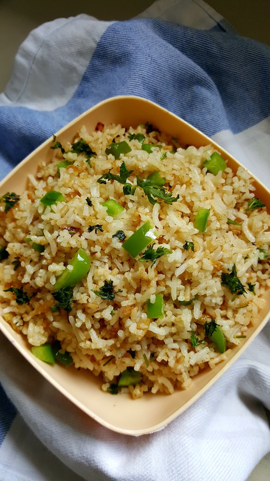 GREEN BELL PEPPER FRIED RICE