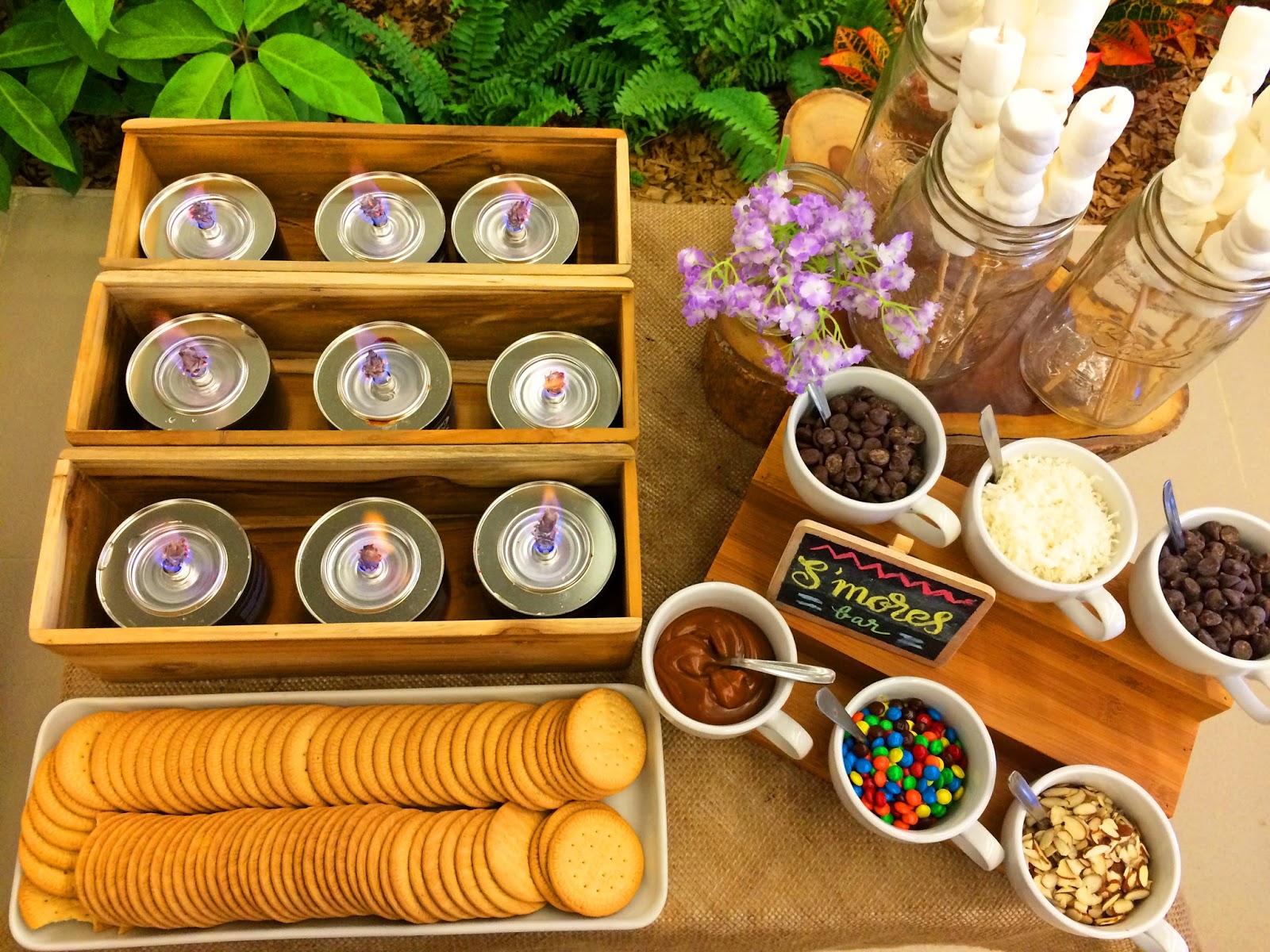 Create a Smores bars for your next party with different toppings! What a fun idea!