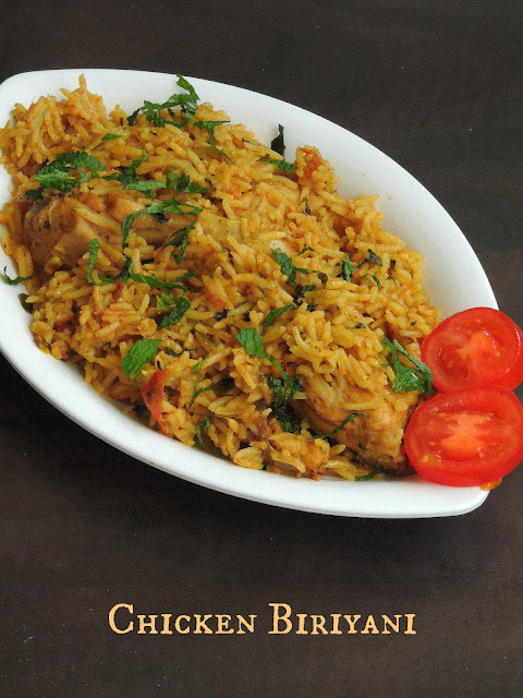 Chicken Biriyani, Pressure Cooker Chicken Briyani